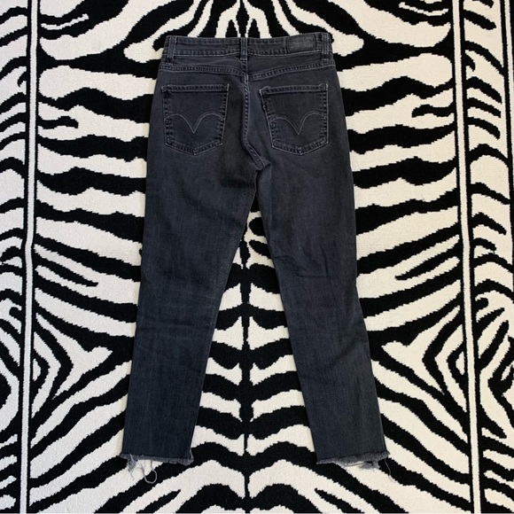 Levi's Distressed Mid Rise Skinny Jeans The Original Fit Washed Black Size 4 - Picture 4 of 10